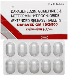 Dapavel Gm 10/2/500 Tablet 10